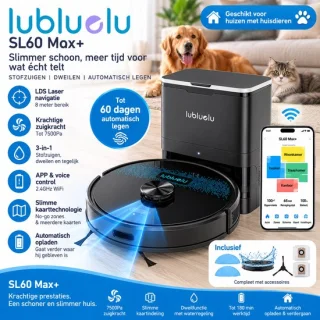 Lubluelu SL60 Max+ robotstofzuiger met dweilfunctie