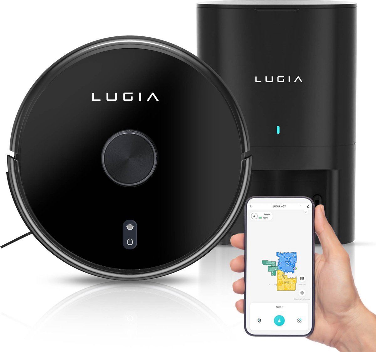 Lugia G7 Robotstofzuiger met Dweilfunctie en Automatisch Leegstation