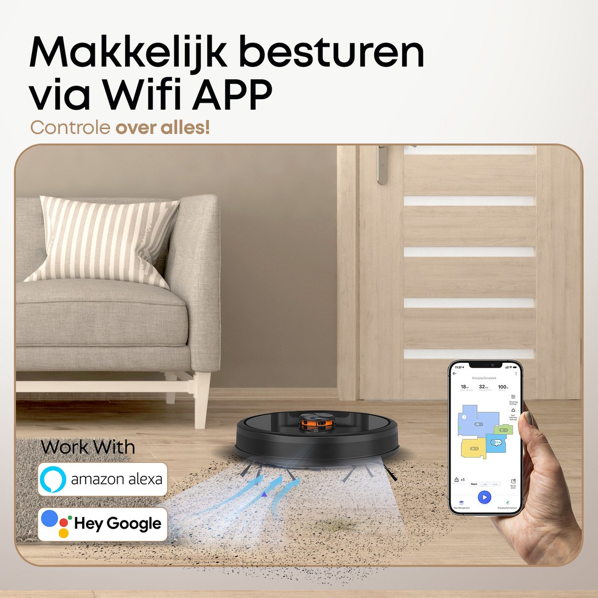 Lugia Robotstofzuiger Dweilfunctie