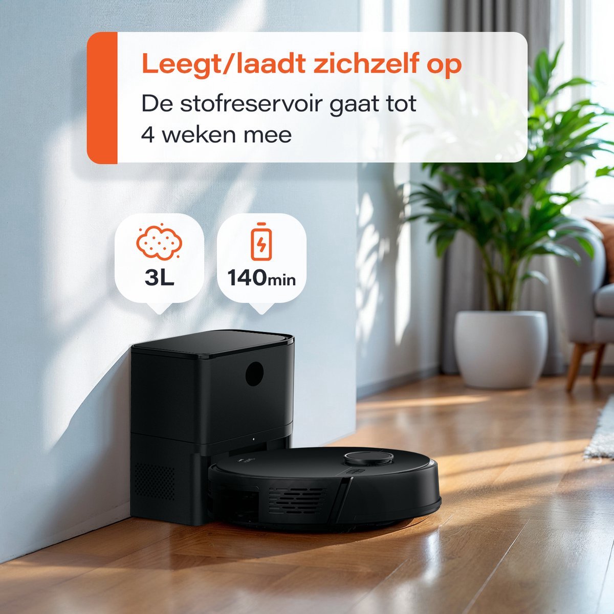 LuminAmore Pro robotstofzuiger zwart