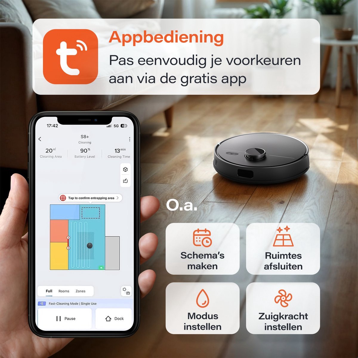 LuminAmore Pro robotstofzuiger zwart