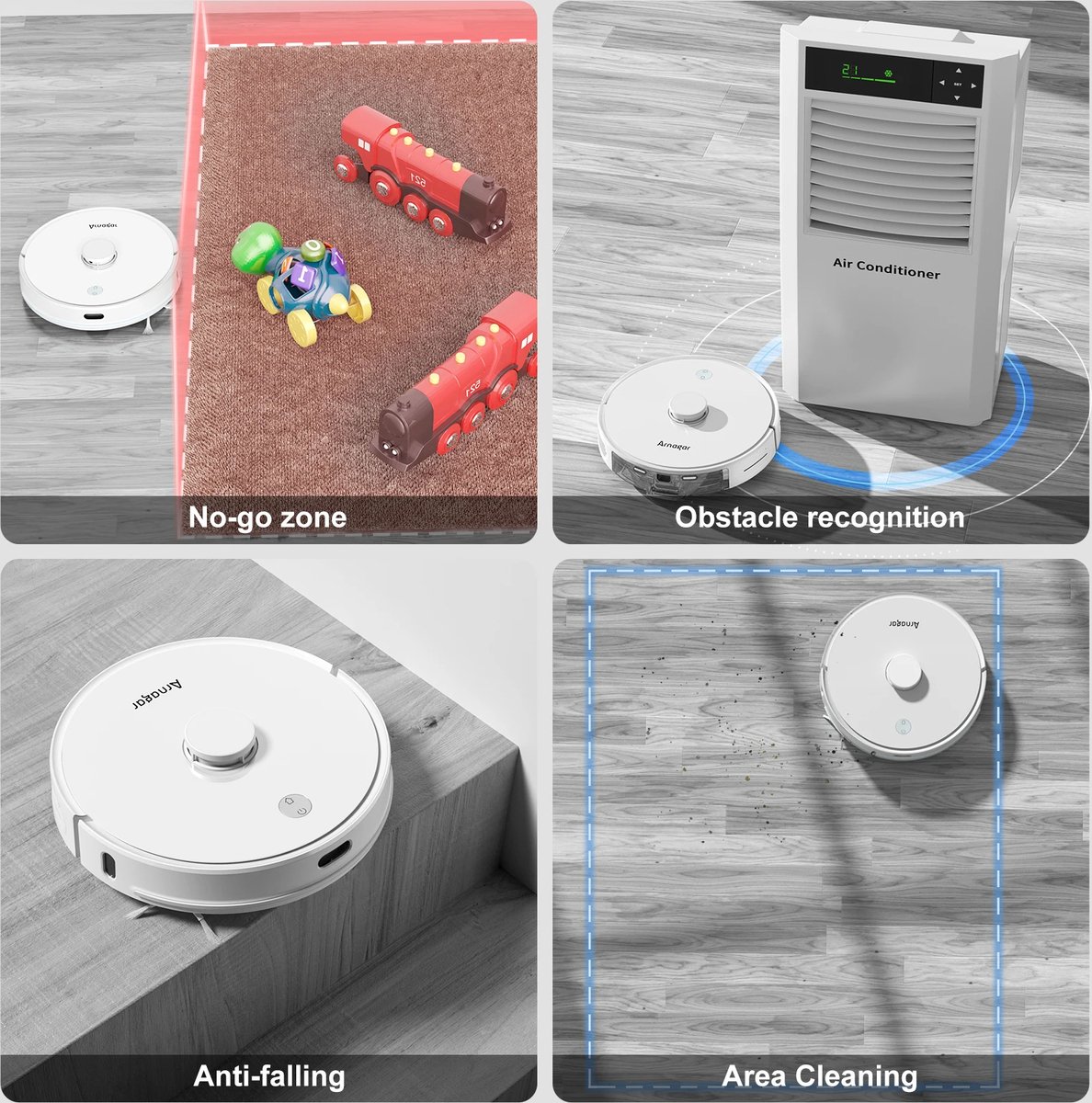 Luvlea robotstofzuiger met dweilfunctie wit