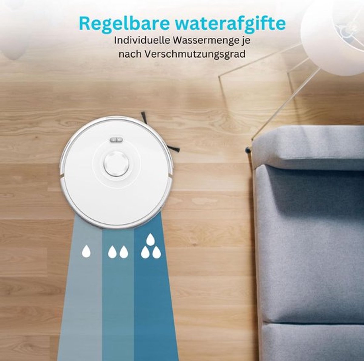 Luxe Dweilrobot 2-in-1 Wit