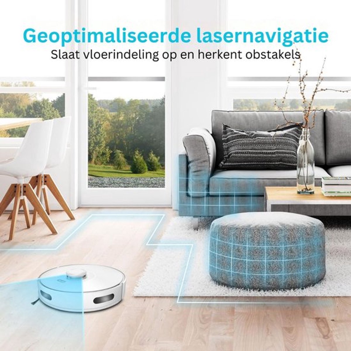 Luxe Dweilrobot 2-in-1 Wit