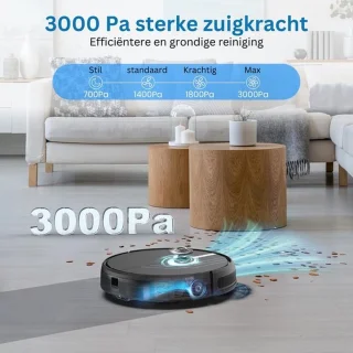 Luxe Dweilrobot Met Laadstation Zwart