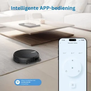Luxe Dweilrobot Met Laadstation Zwart