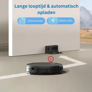Luxe Dweilrobot Met Laadstation Zwart
