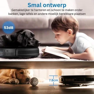 Luxe Dweilrobot Met Laadstation Zwart