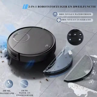 Luxe Robotstofzuiger met Dweilfunctie en Oplaadstation