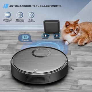 Luxe Robotstofzuiger met Dweilfunctie en Oplaadstation