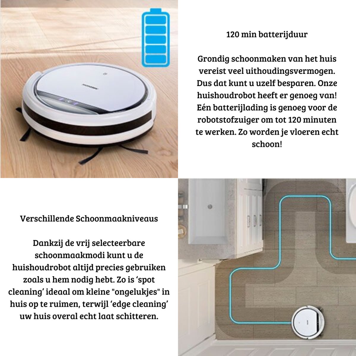 Luxe Robotstofzuiger Met Dweilfunctie Wit