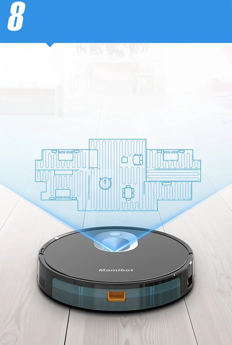 Mamibot EXVAC680S Smarteye robotstofzuiger wit