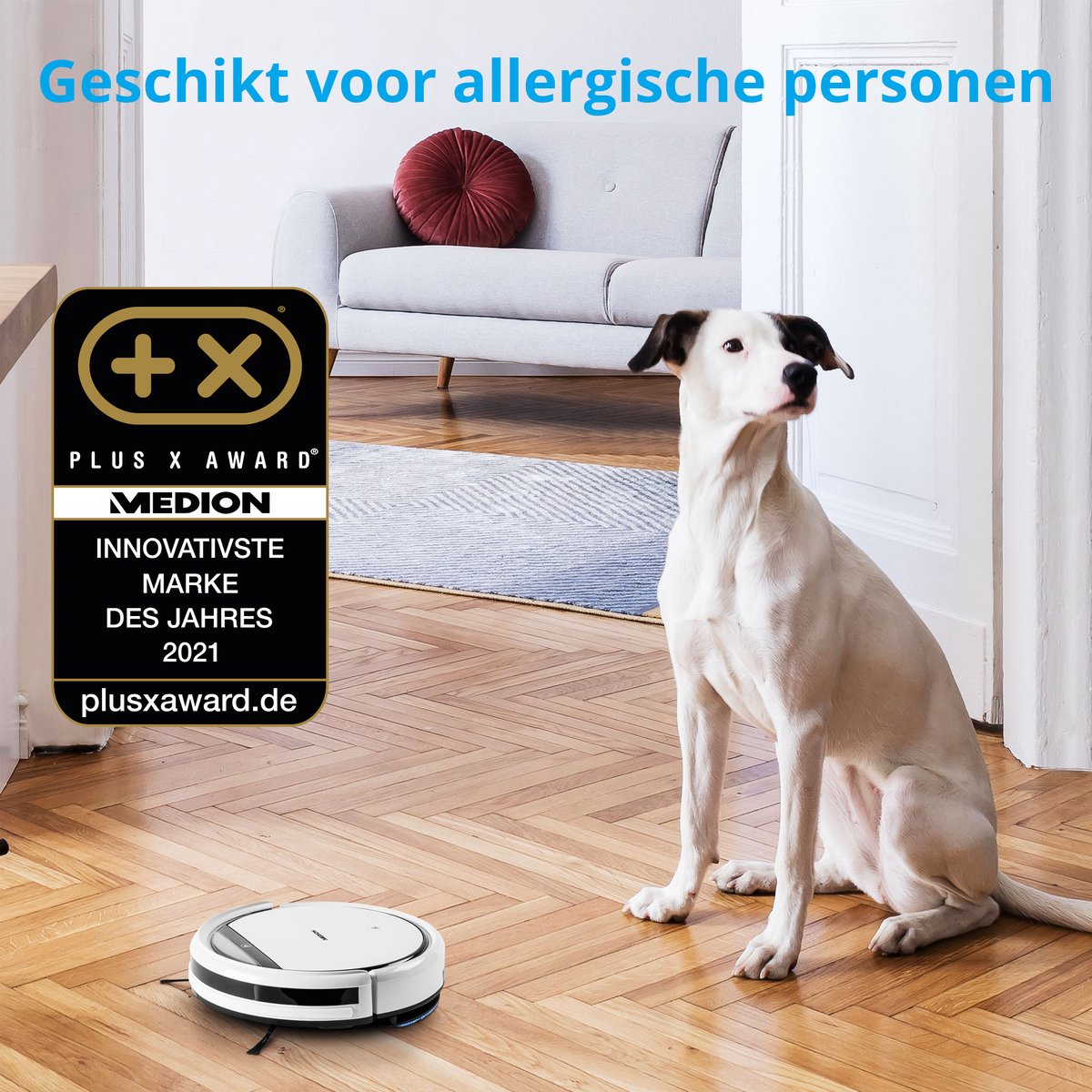 MEDION E32 SW robotstofzuiger met dweilfunctie