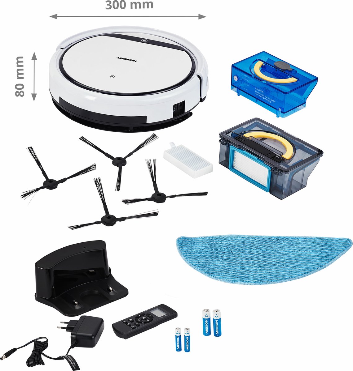 MEDION E32 SW robotstofzuiger met dweilfunctie