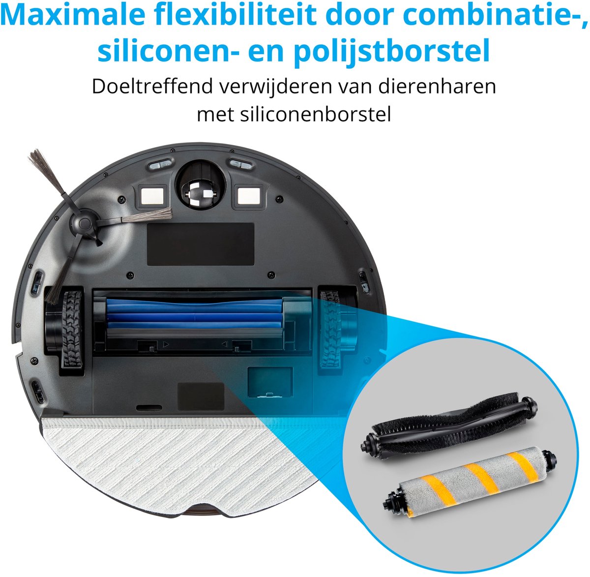 MEDION Robotstofzuiger X50 SW met zuigstation en veegfunctie