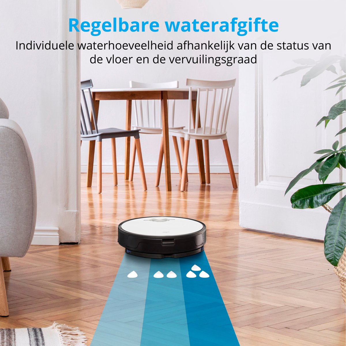 MEDION Robotstofzuiger X50 SW met zuigstation en veegfunctie