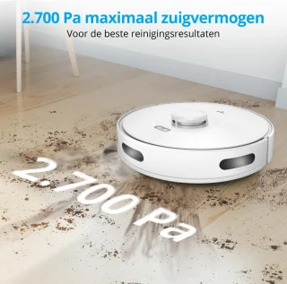 MEDION X10 SW Robotstofzuiger met Lasernavigatie