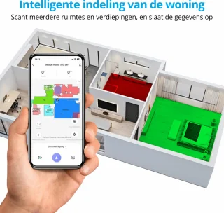 MEDION X10 SW Robotstofzuiger met Lasernavigatie