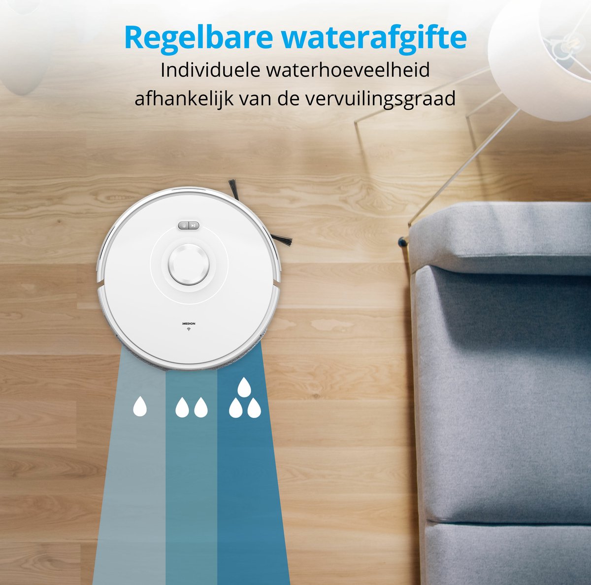 MEDION X10 SW Robotstofzuiger met Lasernavigatie