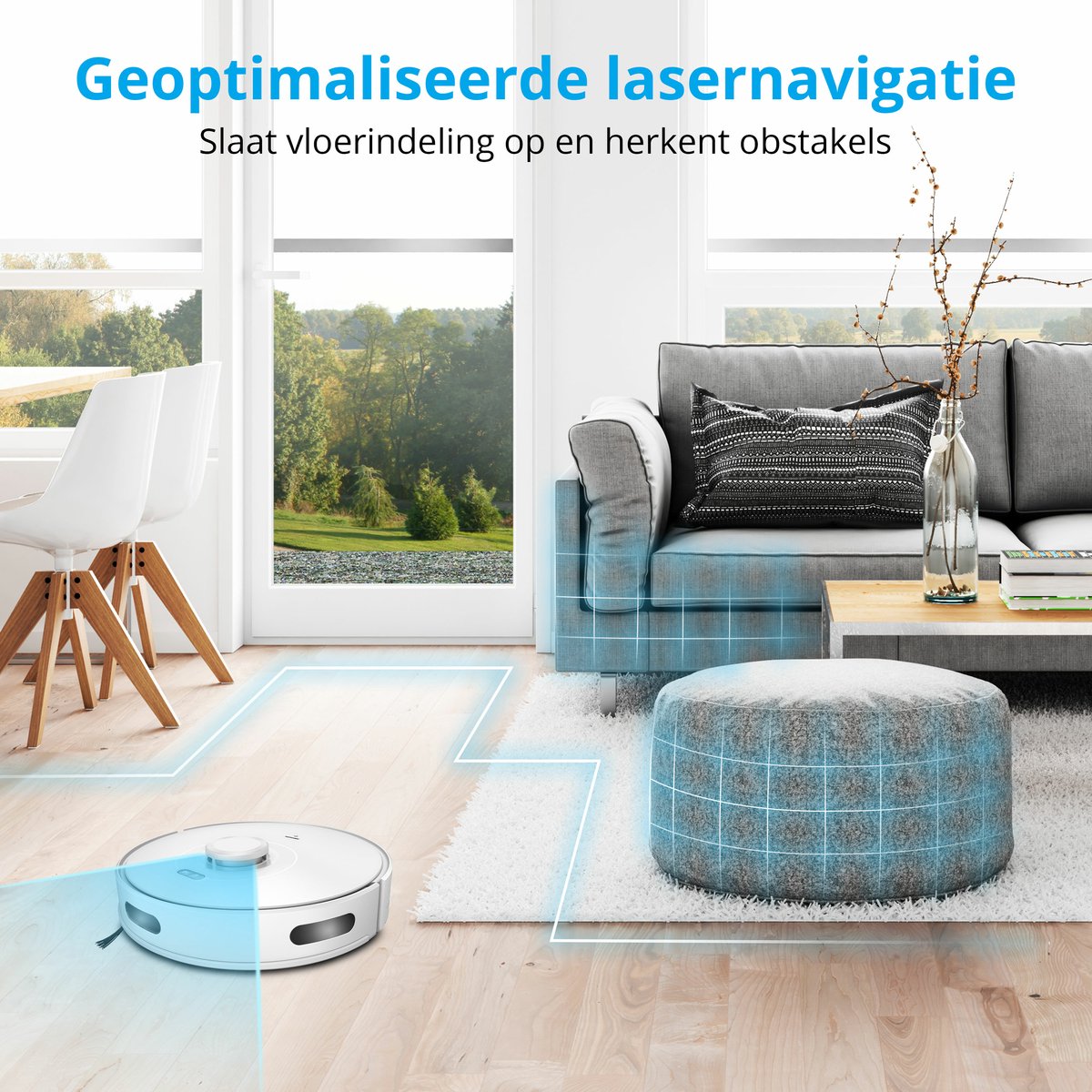 MEDION X10 SW Robotstofzuiger met Lasernavigatie
