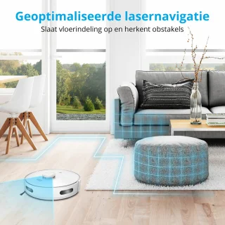 MEDION X10 SW Robotstofzuiger met Lasernavigatie