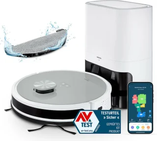 MEDION X21 SW Robotstofzuiger met Afvoerstation