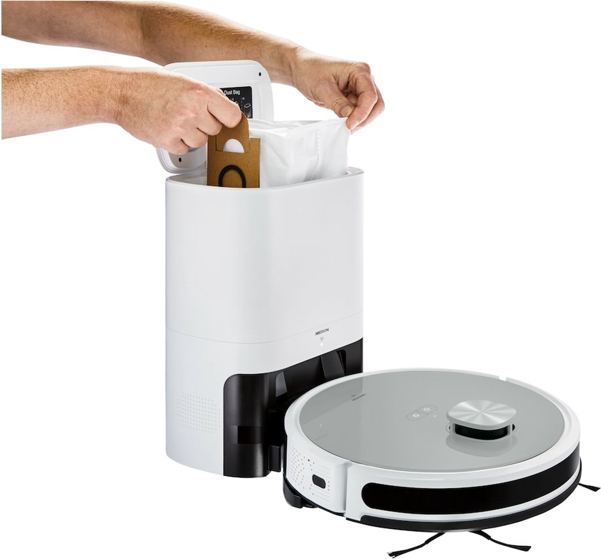 MEDION X21 SW Robotstofzuiger met Afvoerstation