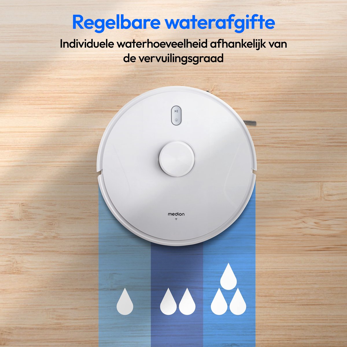 MEDION X41 SW robotstofzuiger met lasernavigatie en wisfunctie