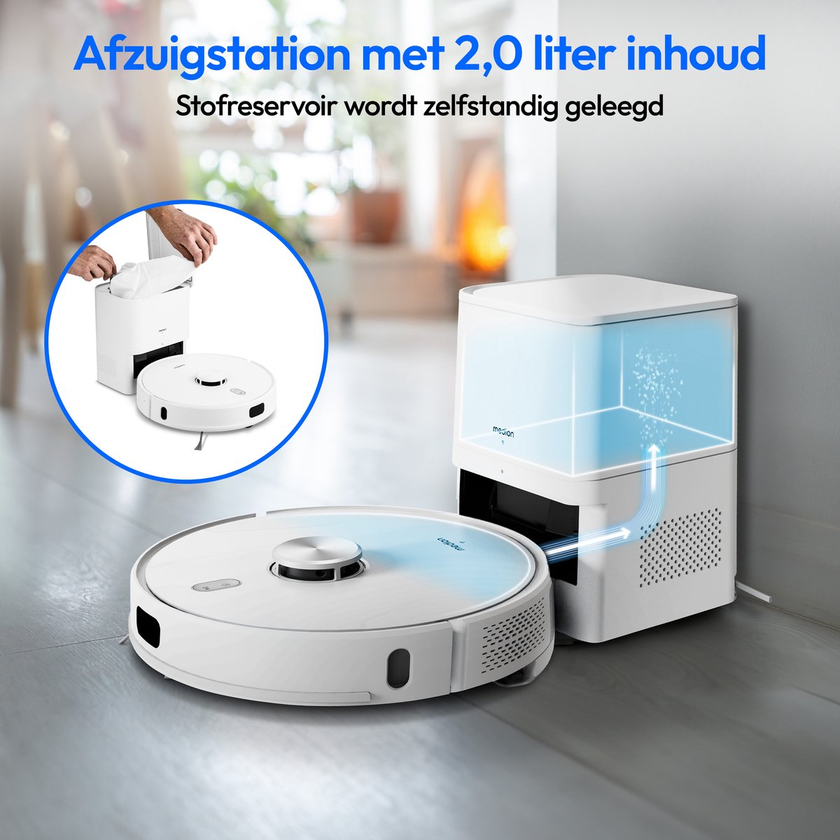 MEDION X41 SW+ robotstofzuiger met zuigstation