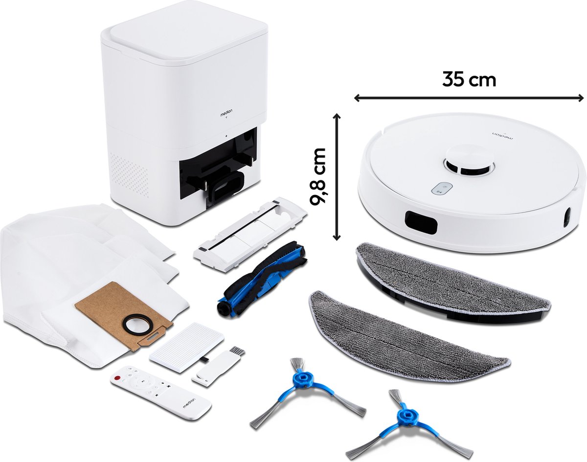 MEDION X41 SW+ robotstofzuiger met zuigstation
