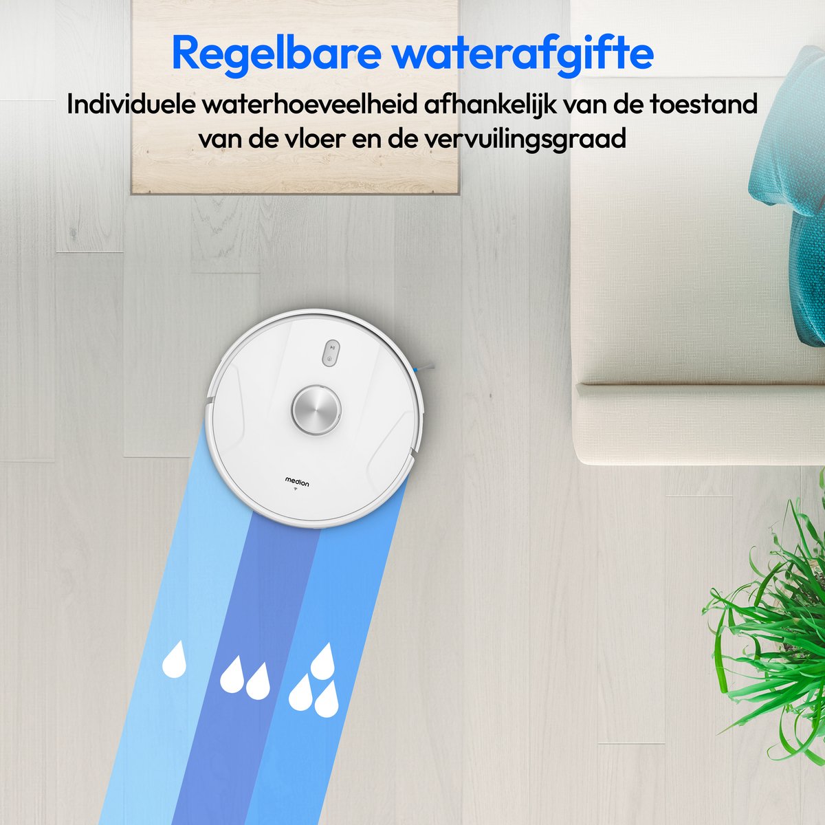 MEDION X41 SW+ robotstofzuiger met zuigstation