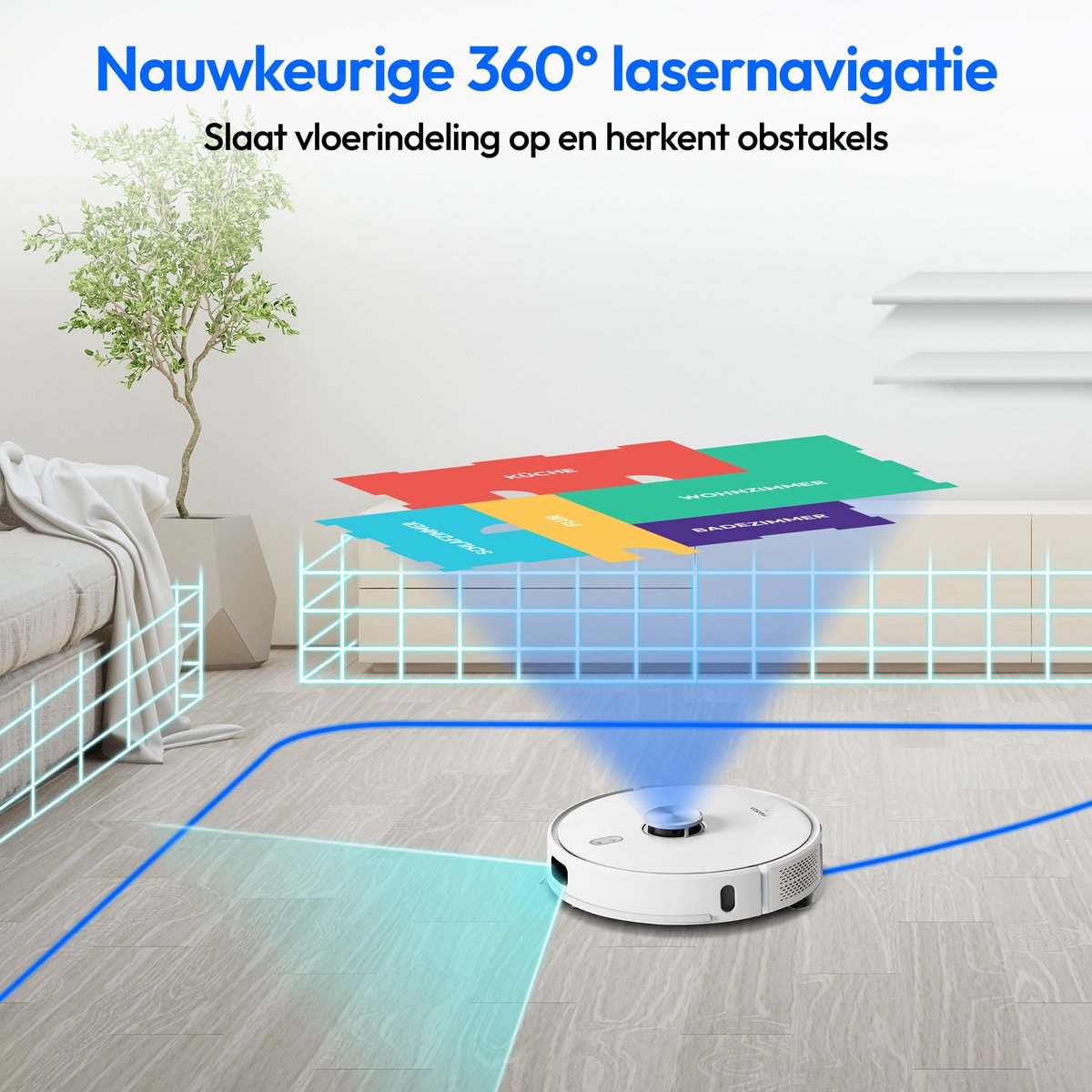 MEDION X41 SW+ robotstofzuiger met zuigstation