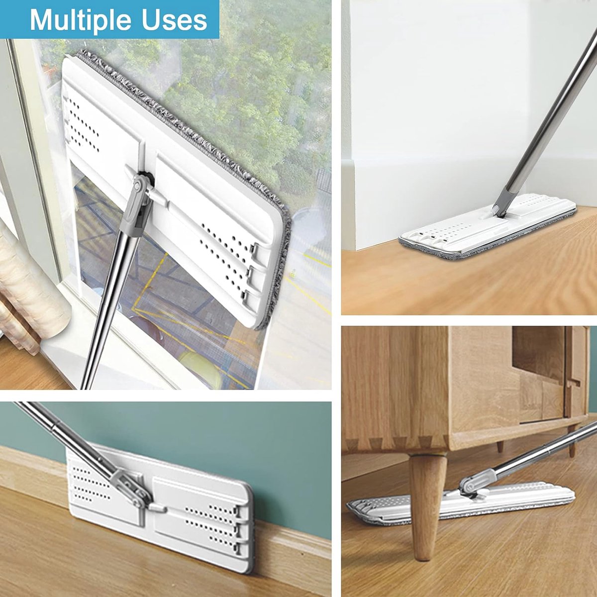 Microvezel Microvezel Dweilset Zelfwringend Met Wasbare Pads