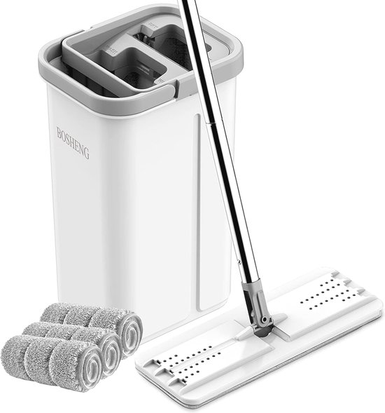 Microvezel Microvezel Dweilset Zelfwringend Met Wasbare Pads