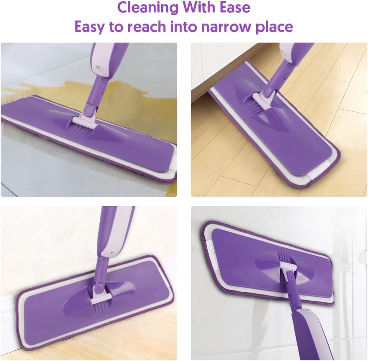 Microvezel Spray Mop 360° voor Laminaat en Tegels