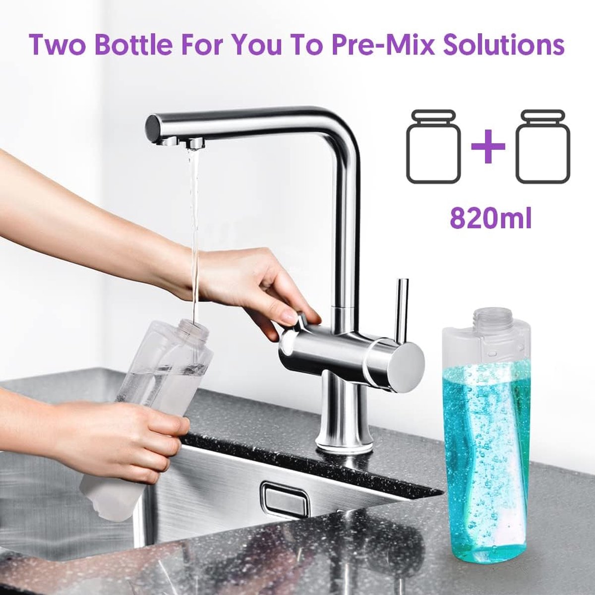 Microvezel Spray Mop 360° voor Laminaat en Tegels