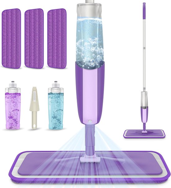 Microvezel Spray Mop 360° voor Laminaat en Tegels