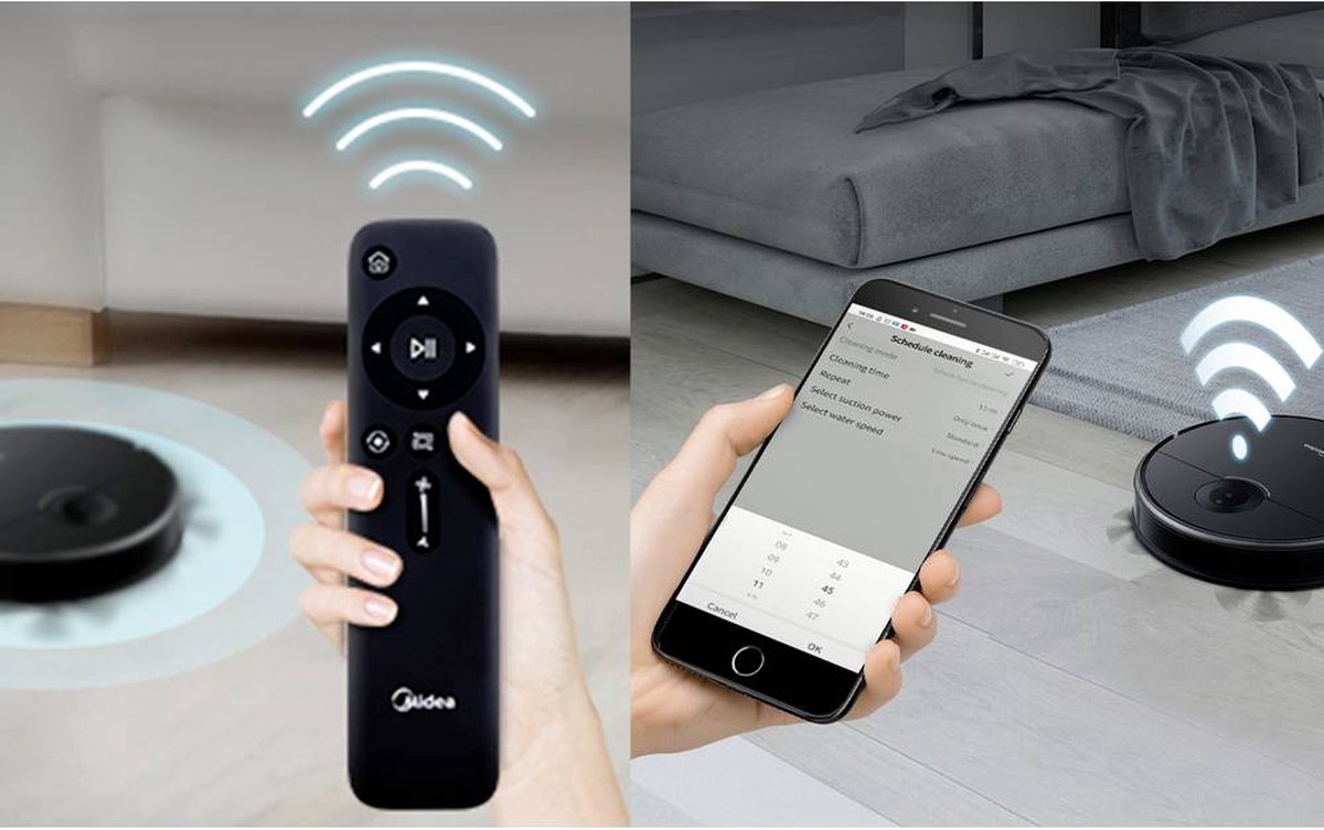 Midea I5C Robotstofzuiger Wit 0,45L 2600mAh