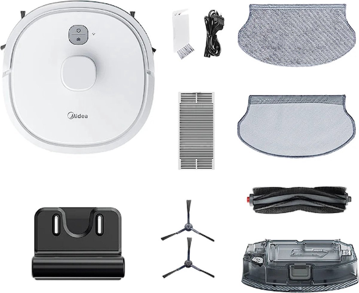 Midea M6 robotstofzuiger wit 0,6L zakloos