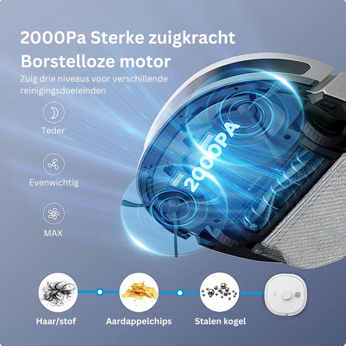 Midea M6 robotstofzuiger wit 0,6L zakloos