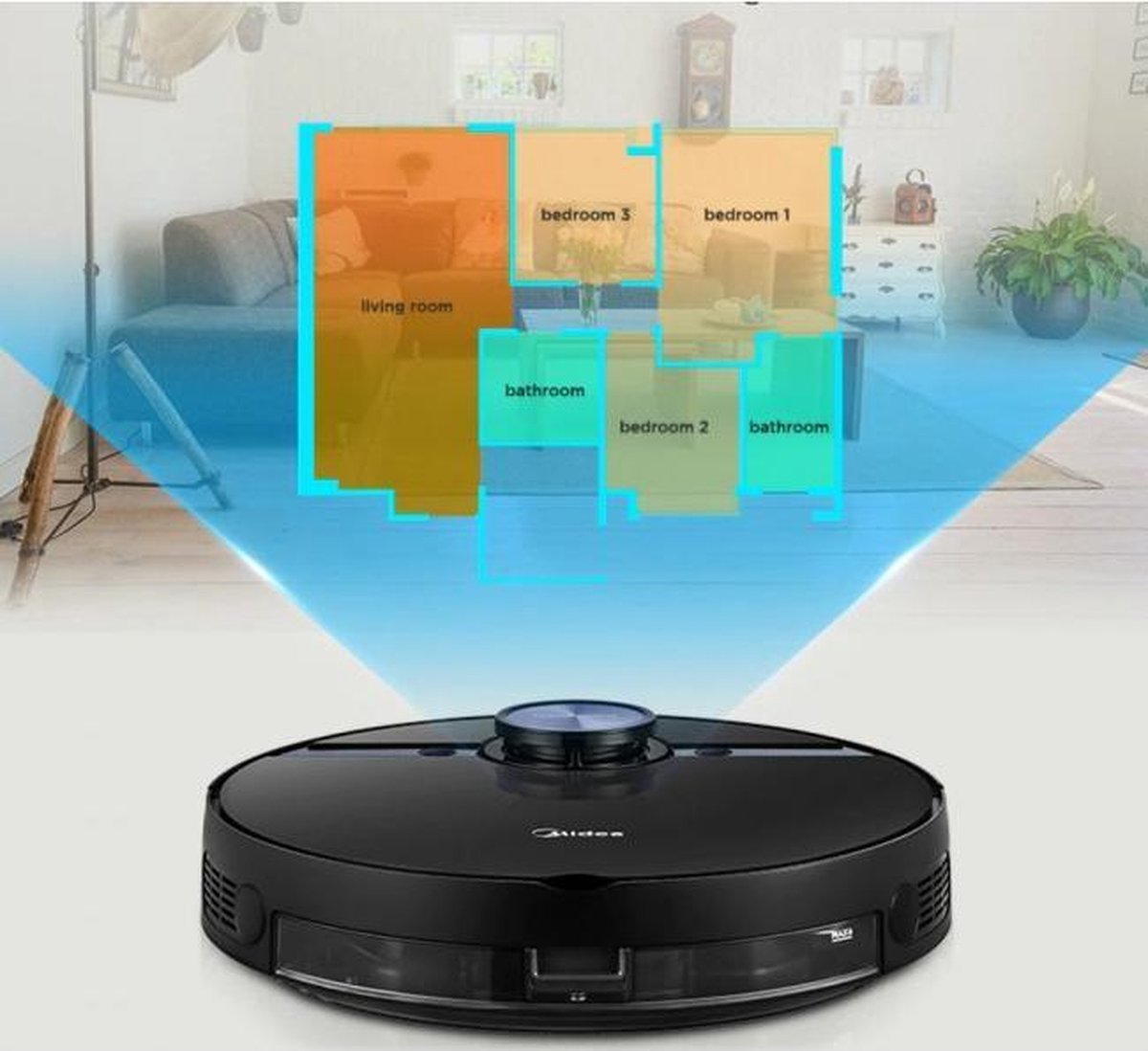 Midea M7 Robotstofzuiger Zwart