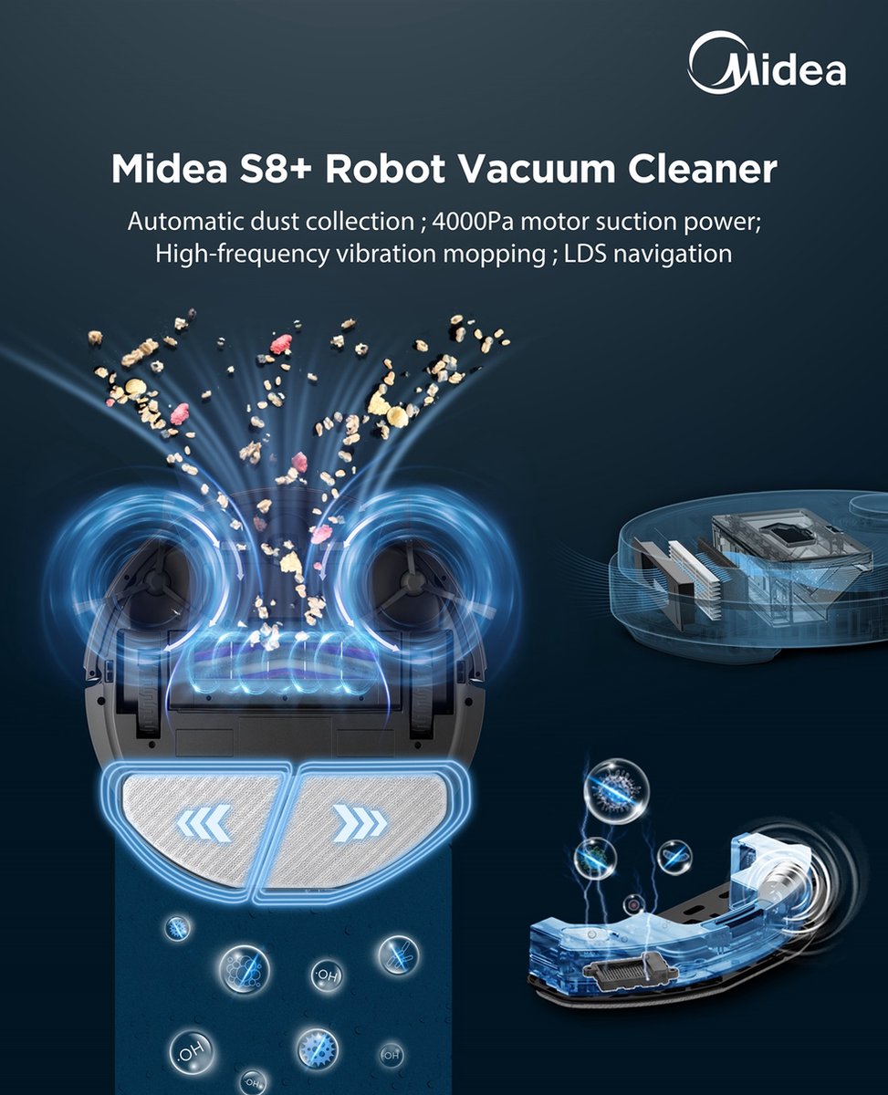 Midea S8+ Robotstofzuiger