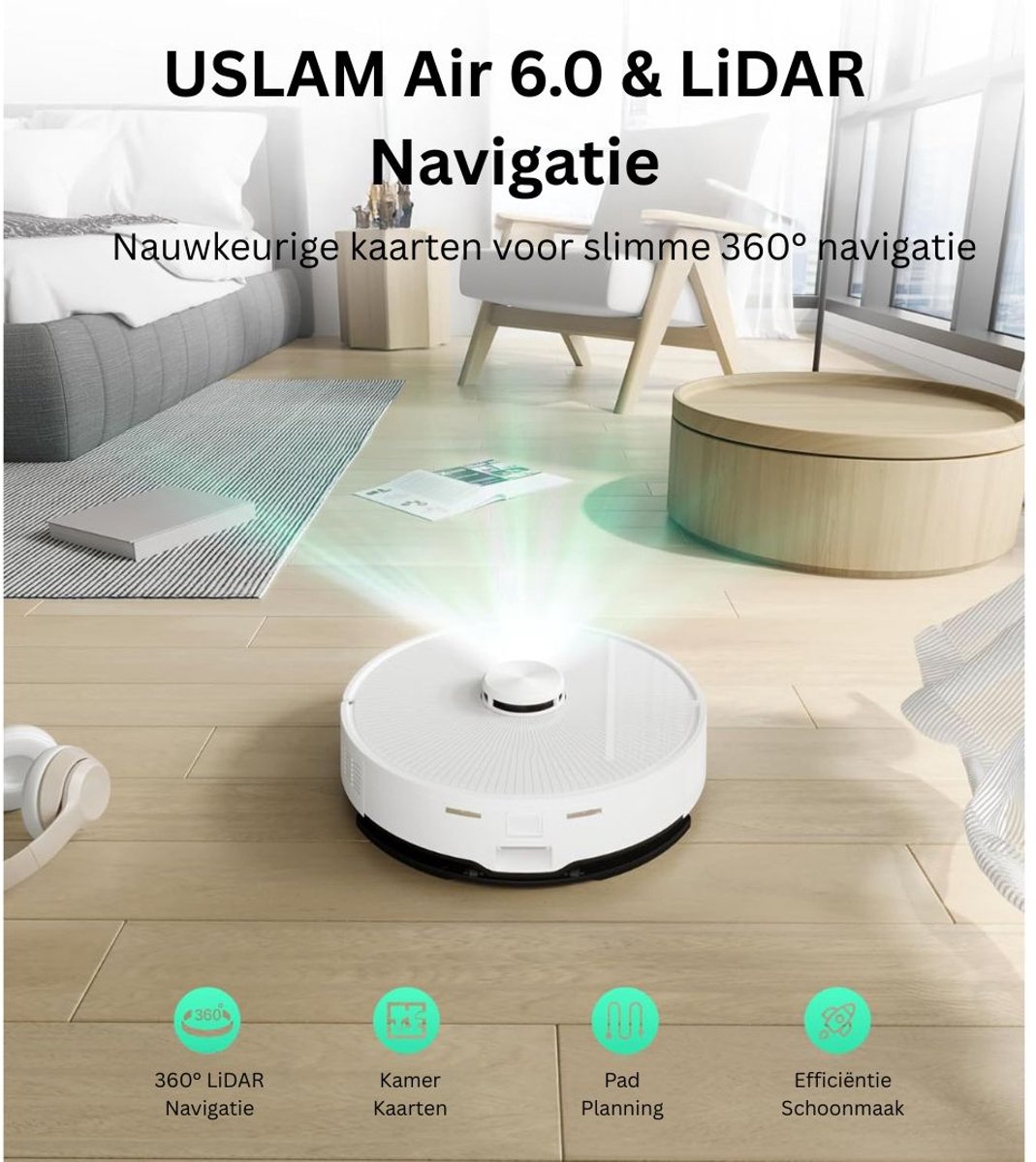 MKSS Robotstofzuiger Huisdieren Draadloos Met Laadstation