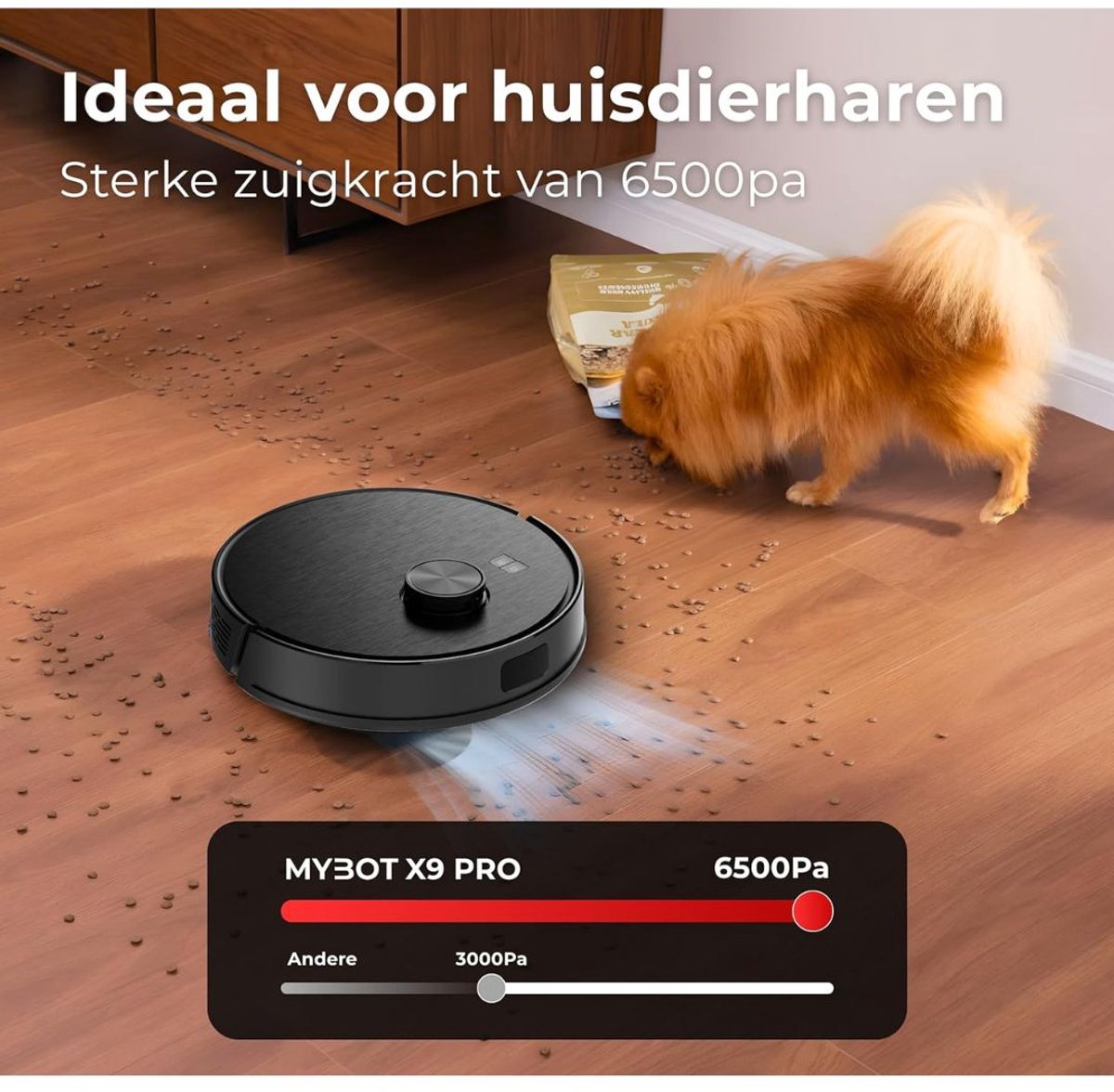 MKSS Robotstofzuiger Huisdieren Draadloos met Laadstation