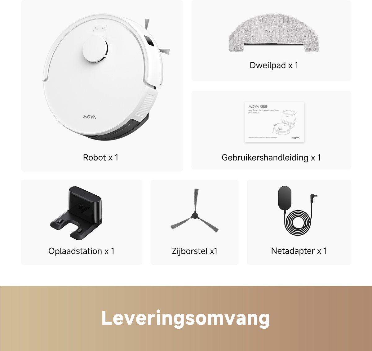 MOVA E20 Robotstofzuiger met dweilfunctie