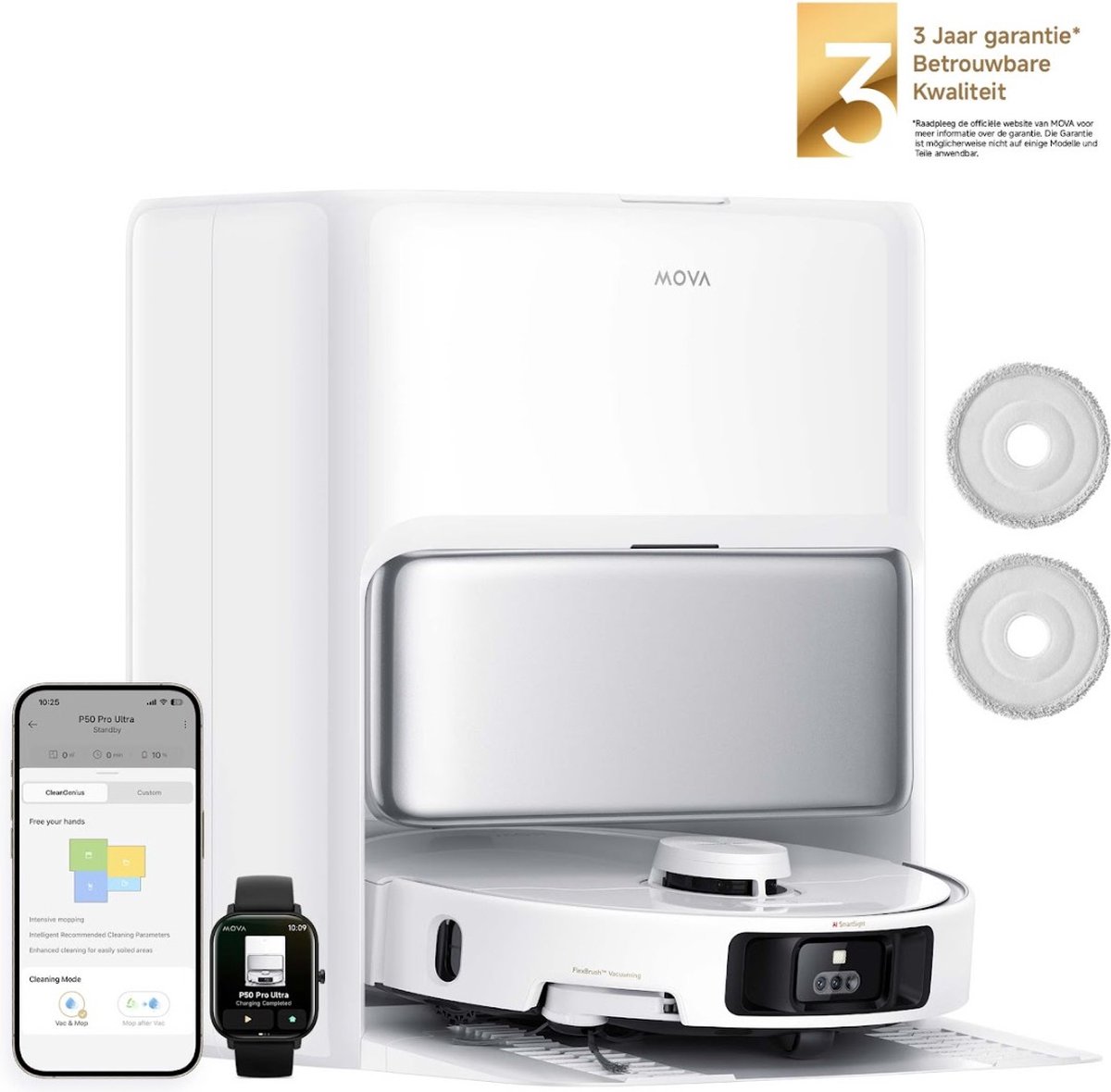 MOVA P50 Pro Ultra Robotstofzuiger met Dweilfunctie