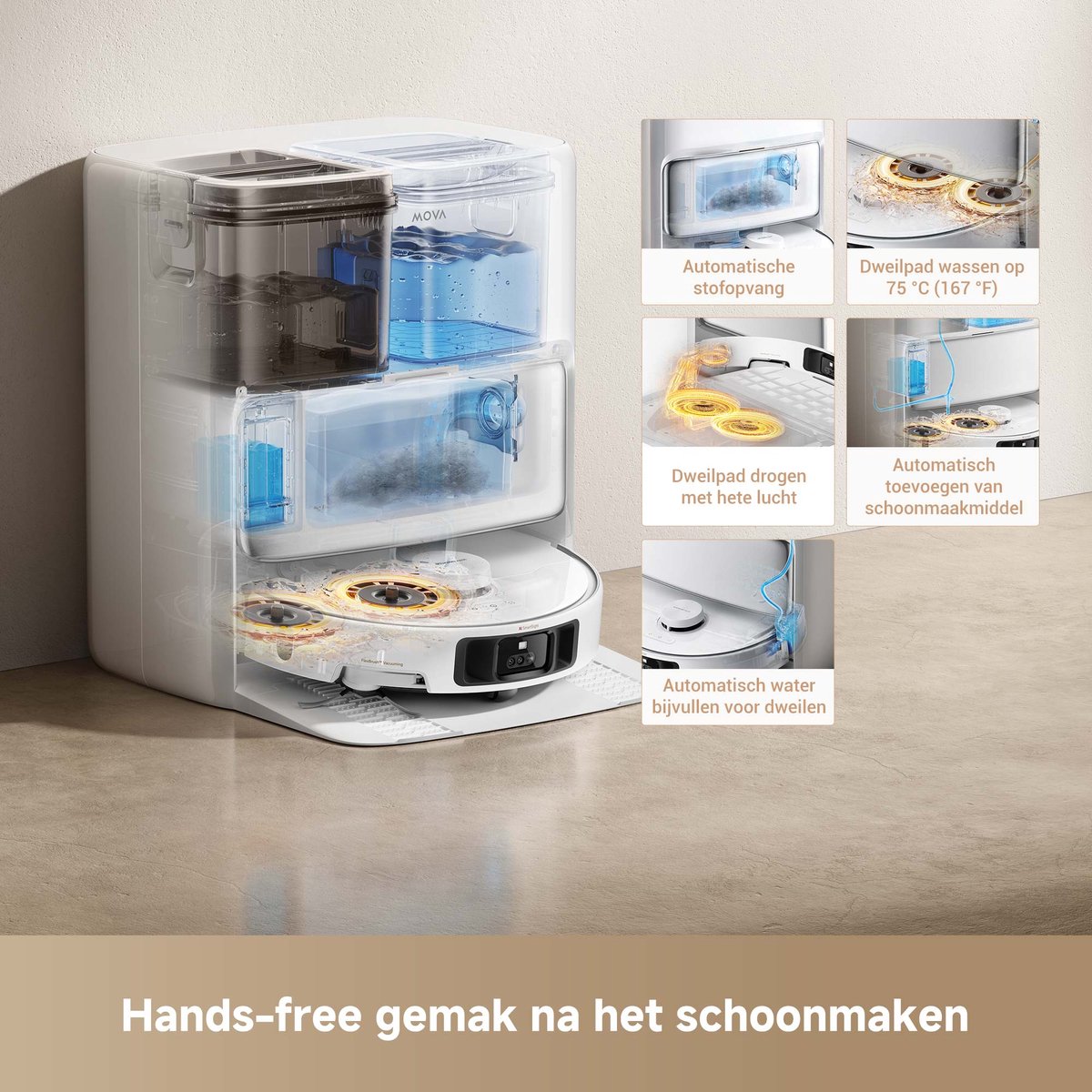 MOVA P50 Pro Ultra Robotstofzuiger met Dweilfunctie