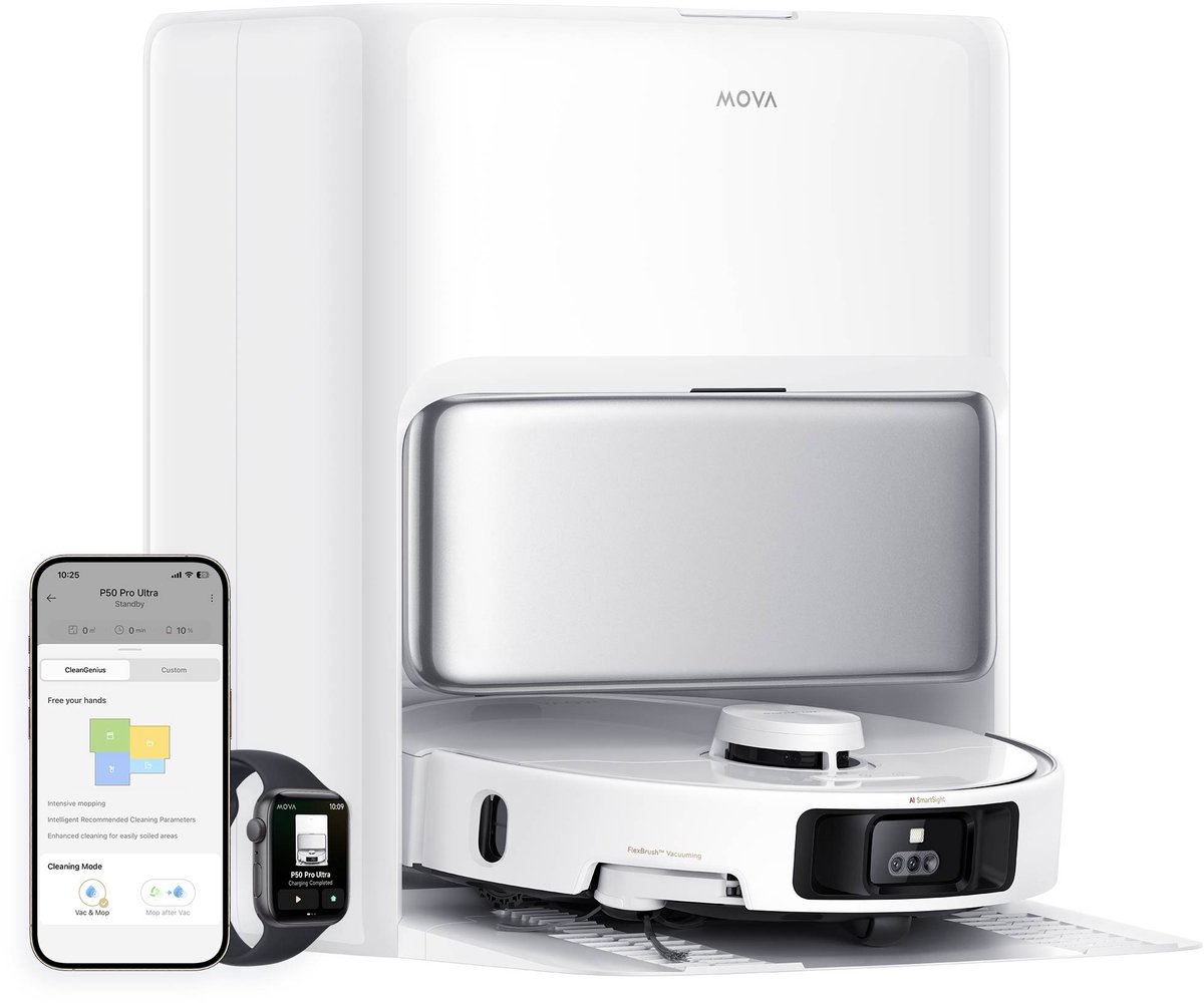 MOVA P50 Pro Ultra Robotstofzuiger met Dweilfunctie