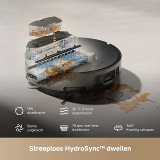 MOVA Z50 Ultra Robotstofzuiger met Dweilfunctie en Reinigingsstation