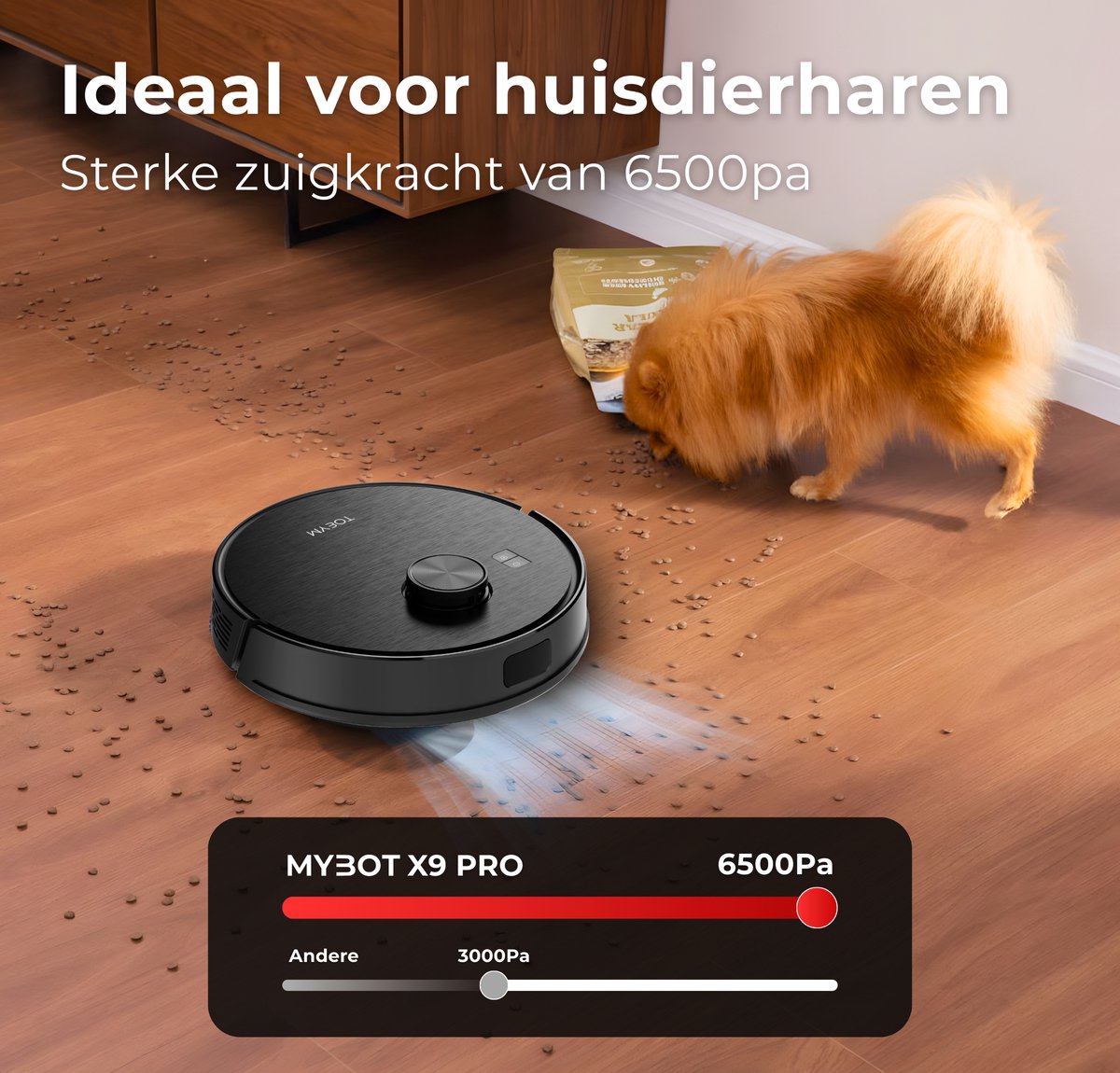 MYBOT X9 PRO Robotstofzuiger Met Dweilfunctie En Leegstation